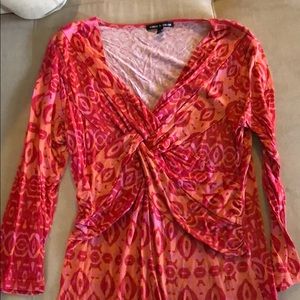 Pink and orange blouse